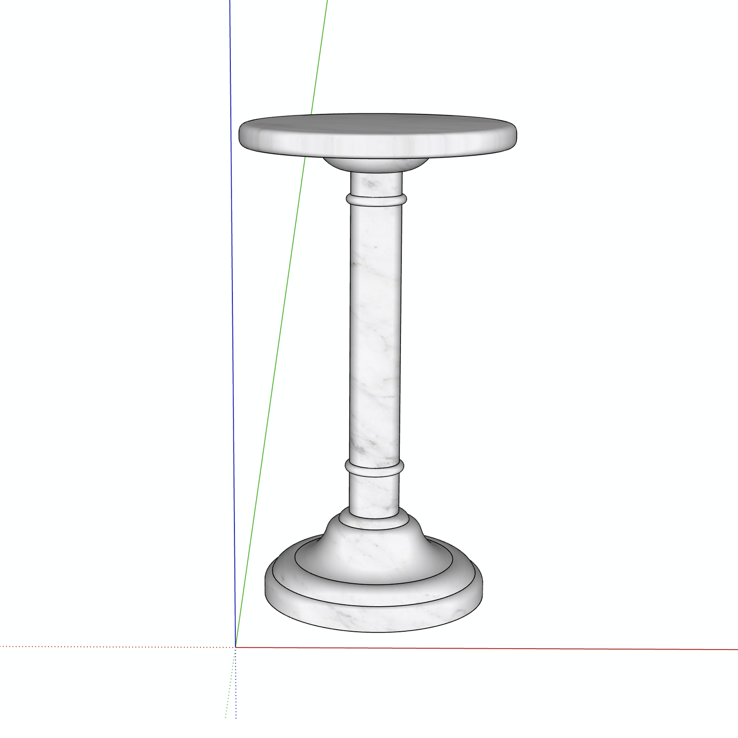 "LUNA" PEDESTAL SIDE TABLE - 3D SKETCHUP FILE (.skp)