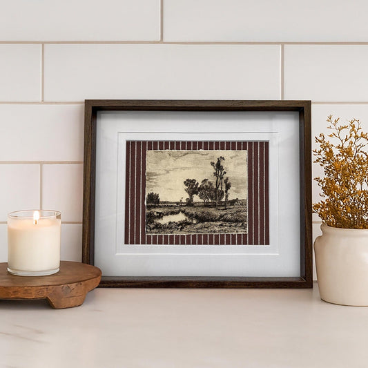 Framed Giclée Art Print "Calm River" 10.4” x 8.3” - MADE TO ORDER