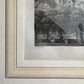 Vintage 1843 Historic Town Steel Engraving Print - 13.4"x11"