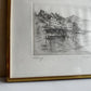 Vintage 1910s Swiss Lakeside Village Steel Engraving Print - 15" x 11"