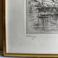 Vintage 1910s Swiss Lakeside Village Steel Engraving Print - 15" x 11"
