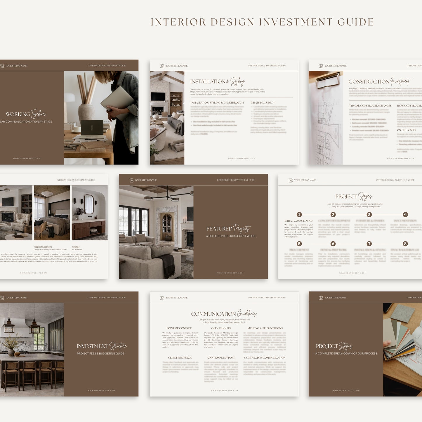 INVESTMENT GUIDE 🌟 Client Onboarding Template 🌟 Canva Template
