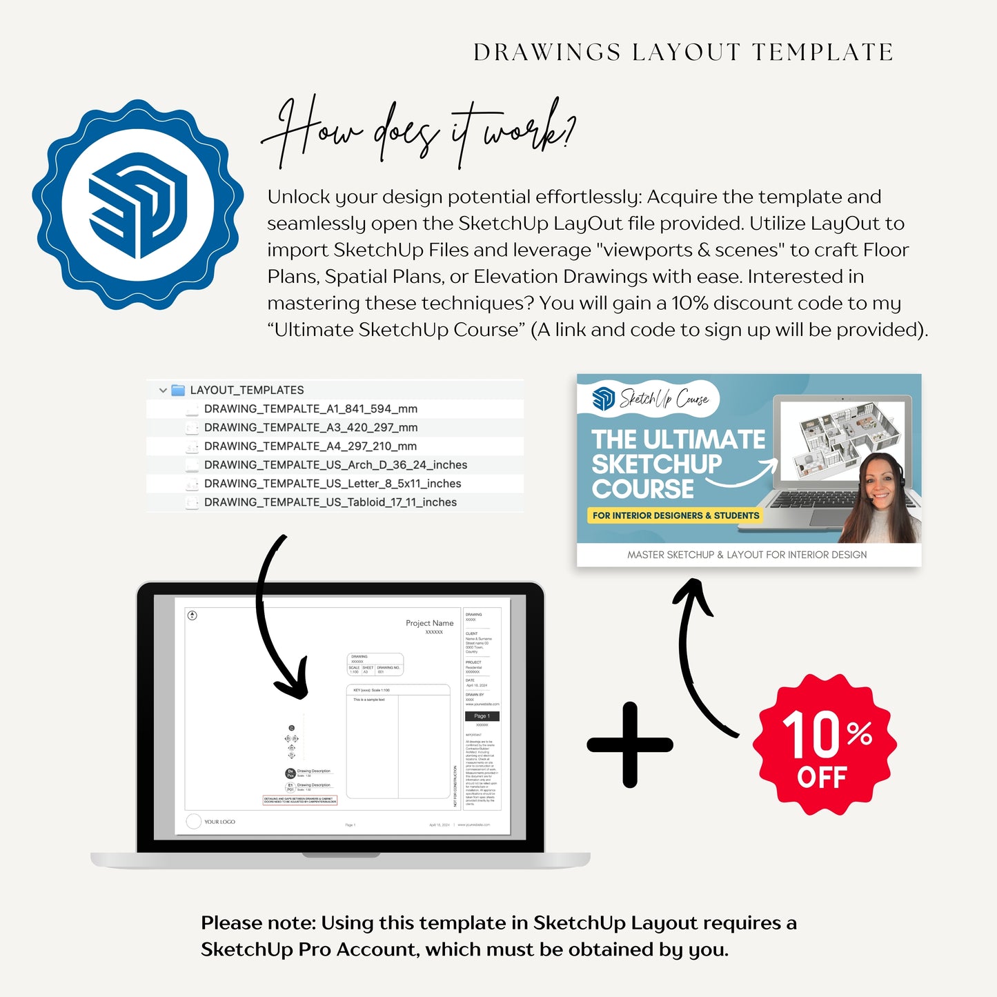 DRAWINGS TEMPLATE 🌟 SketchUp LayOut Template