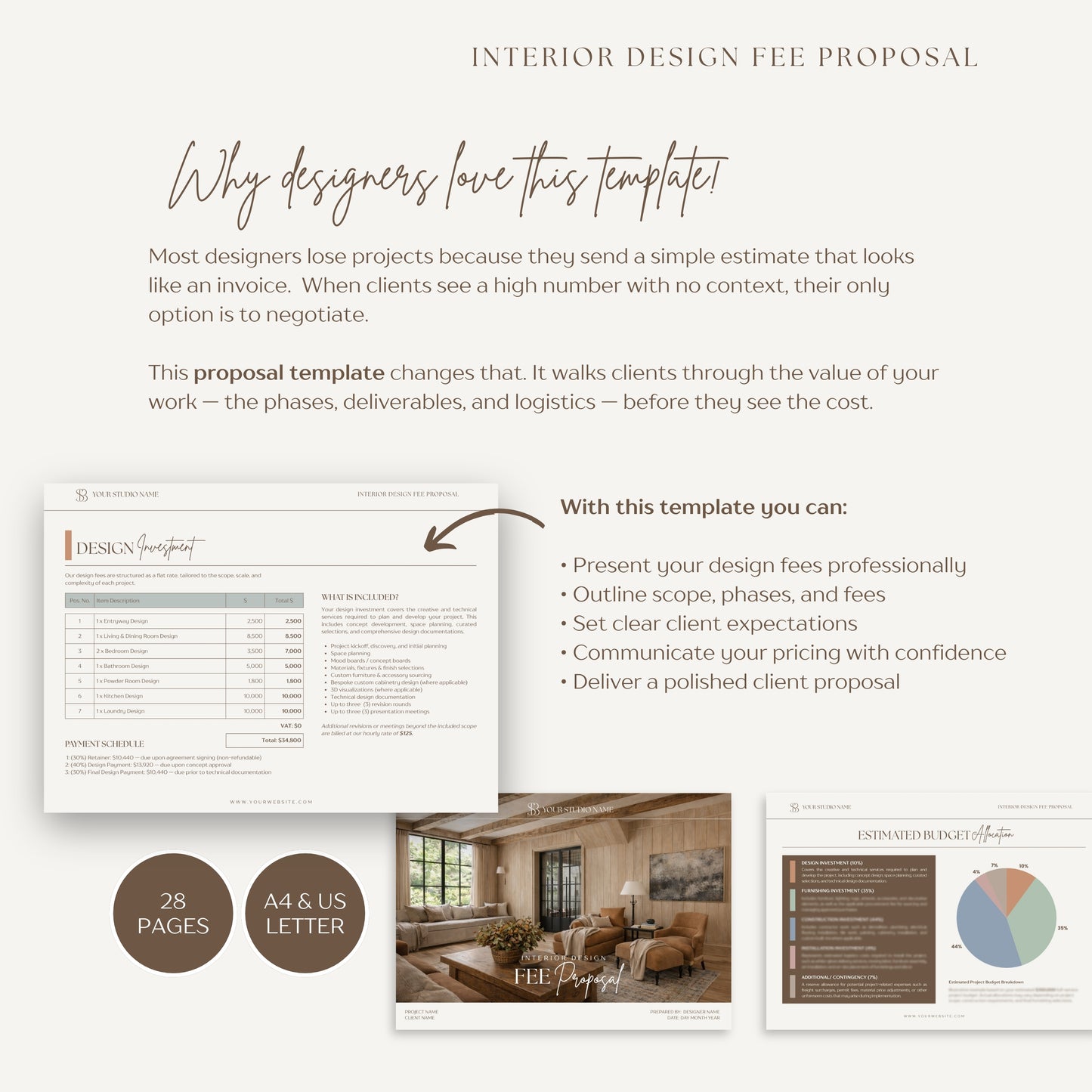 PRICE QUOTE TEMPLATE 🌟 Design Quotation Invoice 🌟 Canva Template
