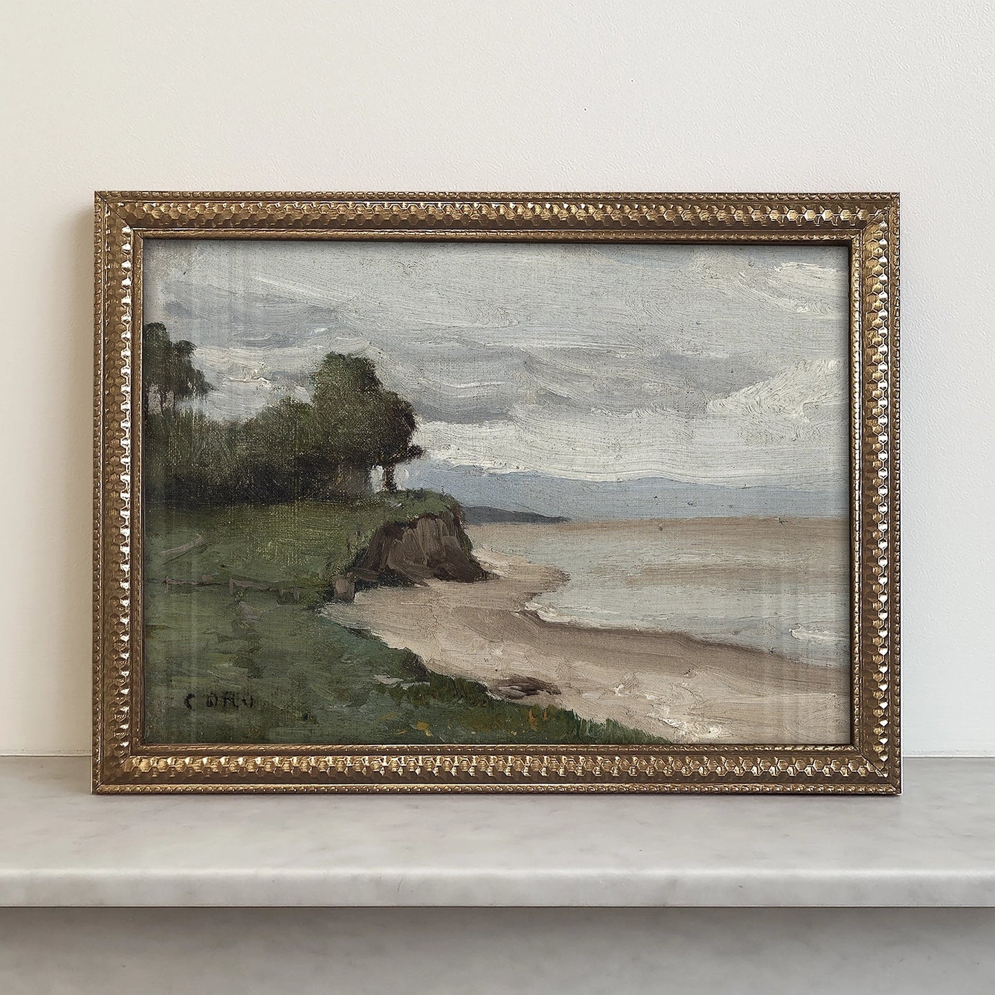 Mini Framed Giclée Art Print "Coastal Calm" 8"x6" - MADE TO ORDER