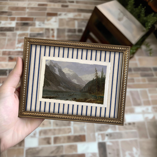 Mini Framed Giclée Art Print "Majestic Mountains" 8"x6" - MADE TO ORDER
