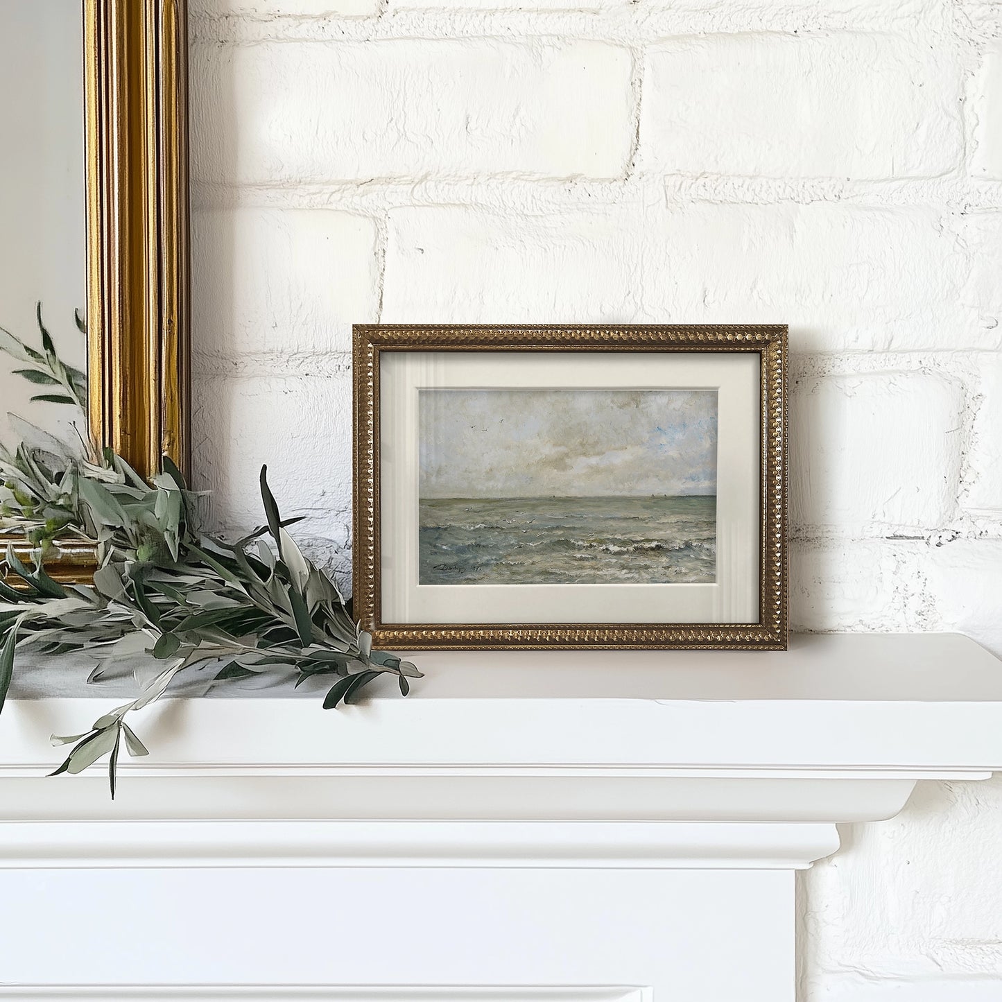 Mini Framed Giclée Art Print "North Sea" 8"x6" - MADE TO ORDER