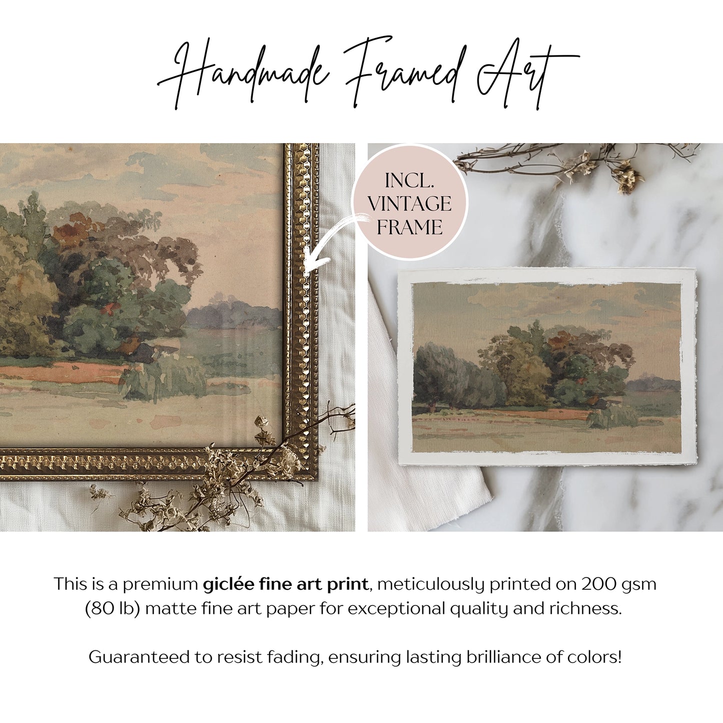 Mini Framed Giclée Art Print "Blush of Autumn" 8"x6" - MADE TO ORDER