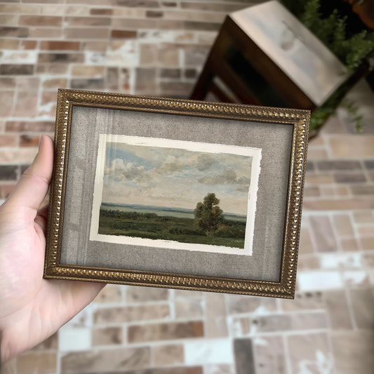 Mini Framed Giclée Art Print "Summer Pasture" 8"x6" - MADE TO ORDER