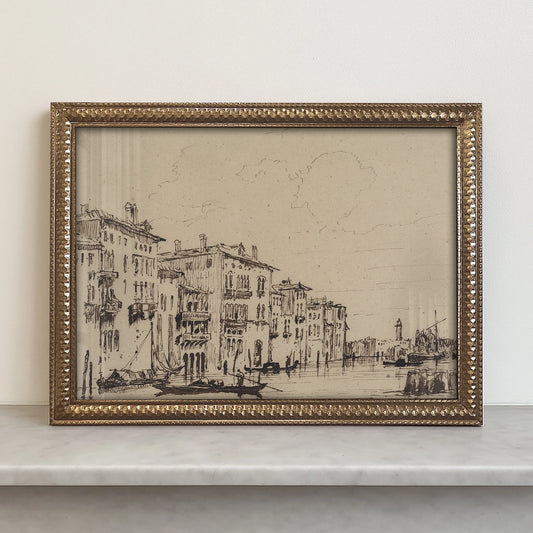 Mini Framed Giclée Art Print "Canale di Venezia" 8"x6" - MADE TO ORDER