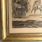 Vintage 1910s Equestrian Horse Charcoal Drawing - 30.3"x27"