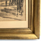 Vintage 1910s Equestrian Horse Charcoal Drawing - 30.3"x27"