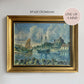 Vintage 1932 Swedish Coastal Oil Painting - 30"x24"