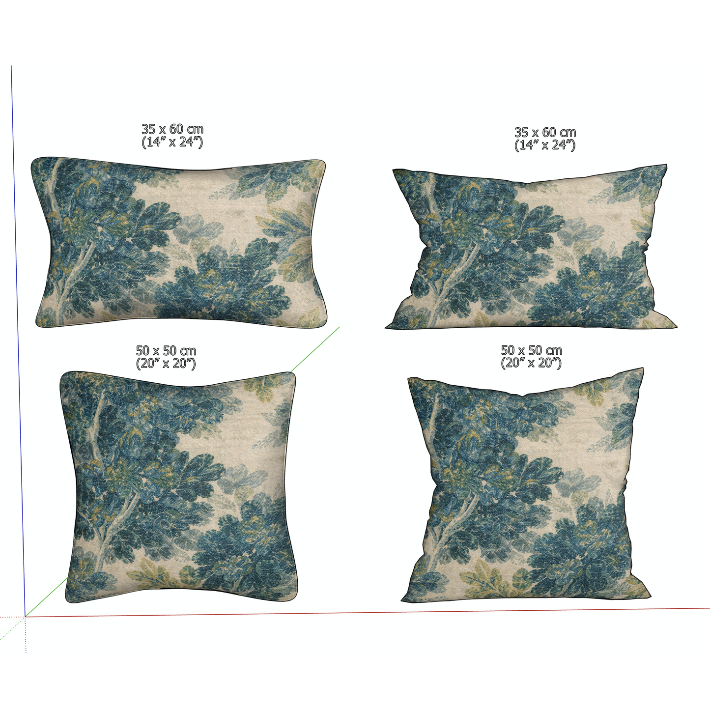 "AZURE" JAQUARD PILLOW - 3D SKETCHUP FILE (.skp)