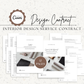 DESIGN CONTRACT 🌟 Interior Design Service Contract 🌟 Canva Template