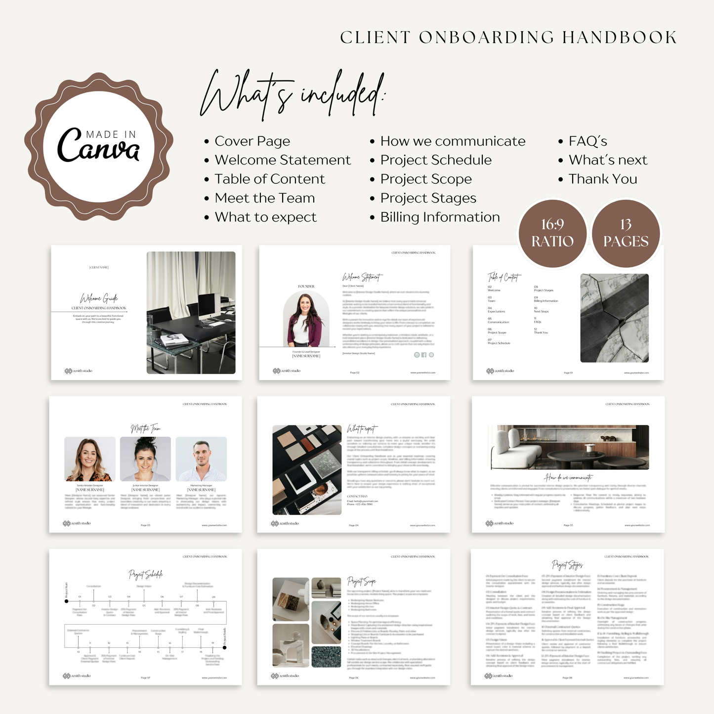 WELCOME GUIDE 🌟 Client Onboarding Template 🌟 Canva Template