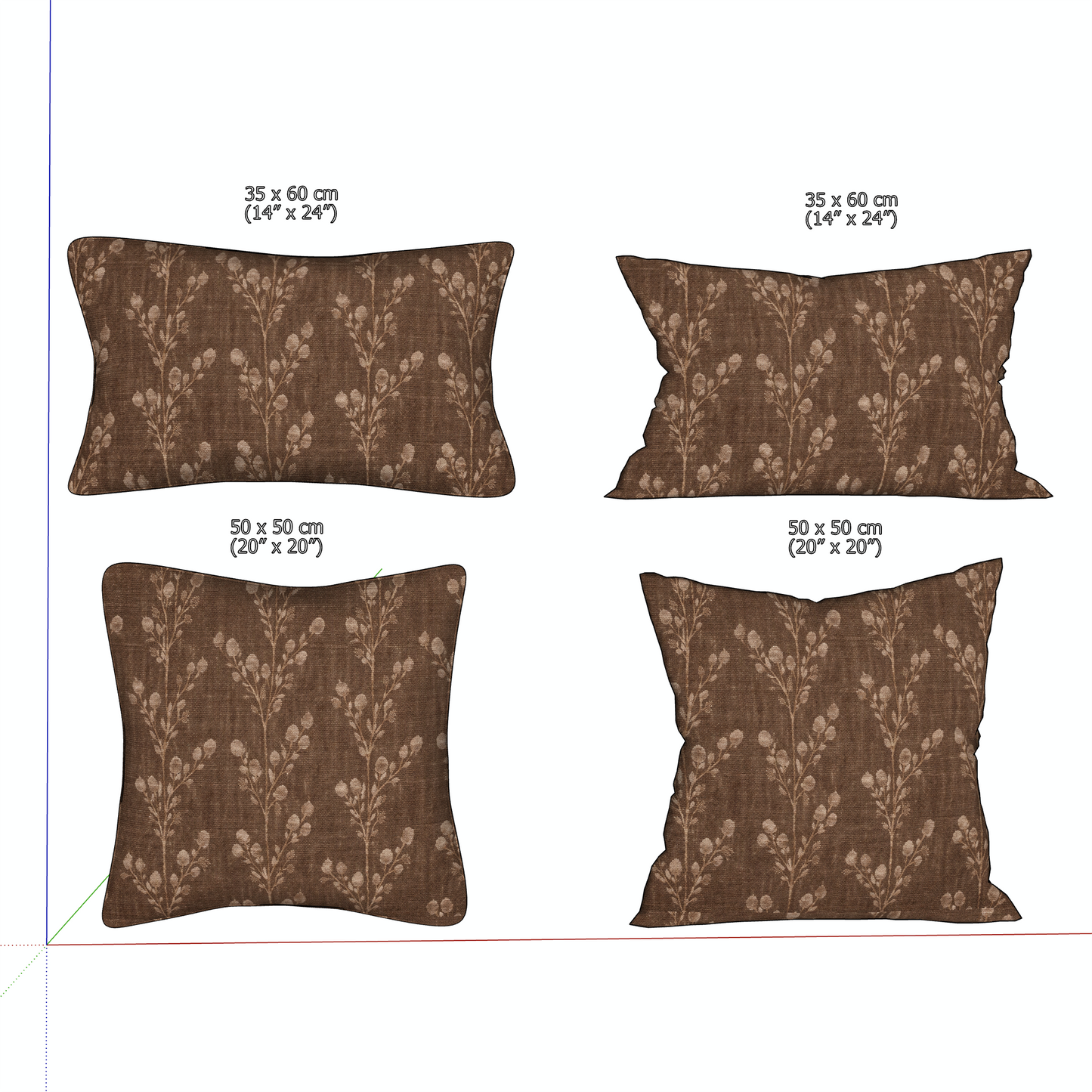 "CHESTNUT" WILLOW PILLOW - 3D SKETCHUP FILE (.skp)