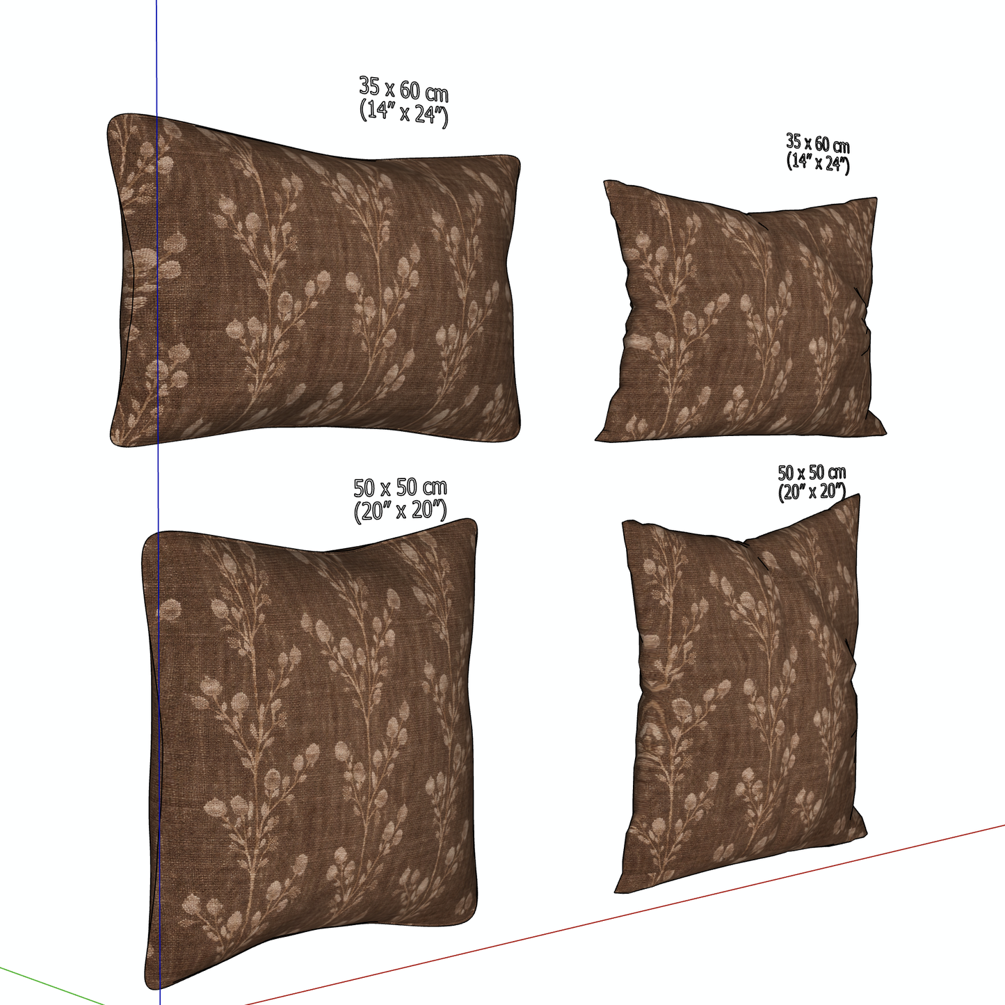 "CHESTNUT" WILLOW PILLOW - 3D SKETCHUP FILE (.skp)