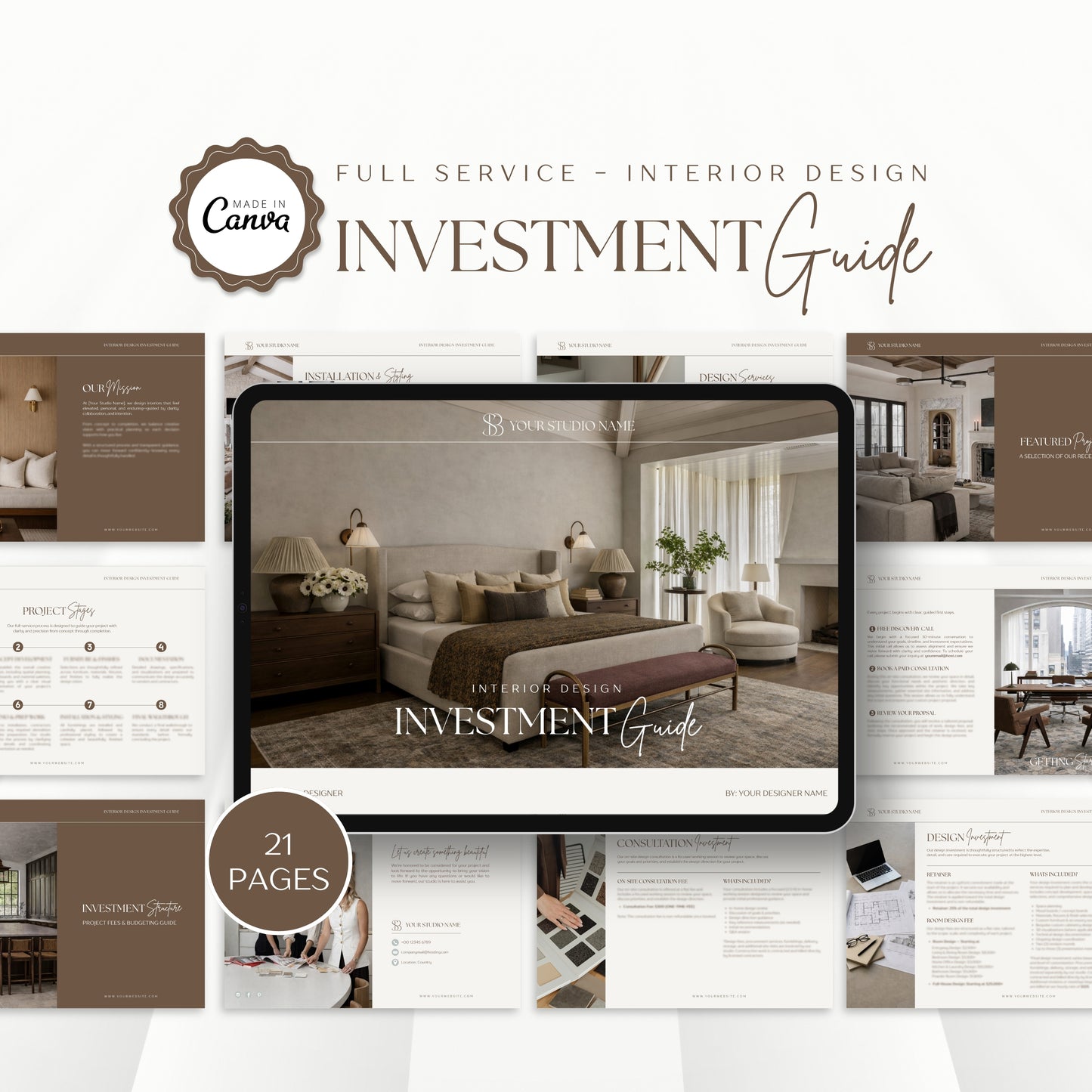 INVESTMENT GUIDE 🌟 Client Onboarding Template 🌟 Canva Template