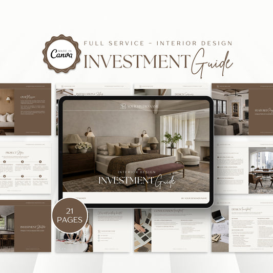 INVESTMENT GUIDE 🌟 Client Onboarding Template 🌟 Canva Template
