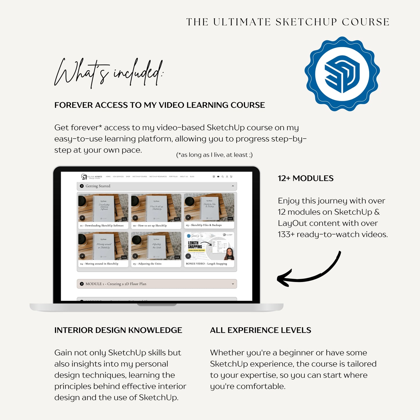 SketchUp & LayOut Course for Interior Designers