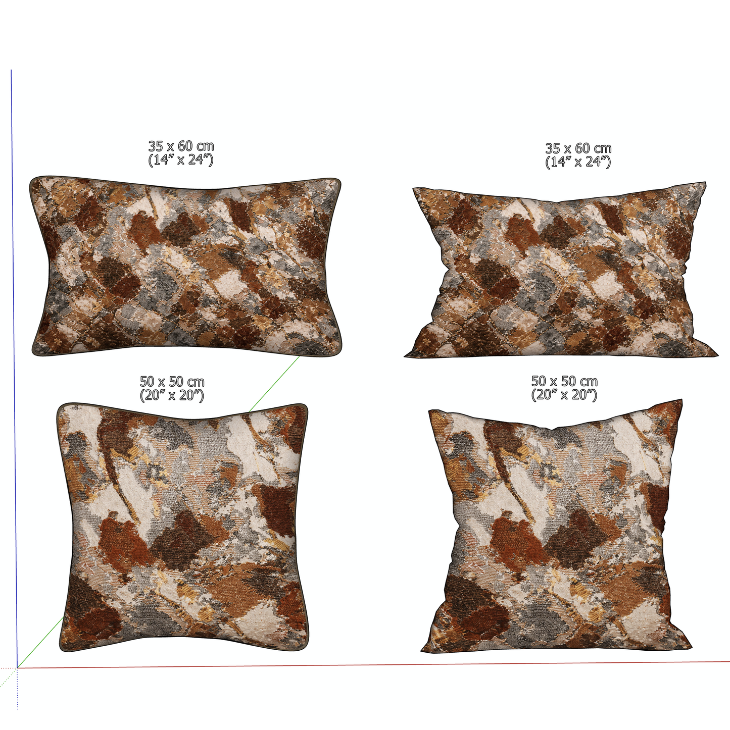 "FLORI" JAQUARD PILLOW - 3D SKETCHUP FILE (.skp)