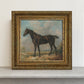 Framed Giclée Art Print "The Dark Racer Horse" 11” x 11” - MADE TO ORDER