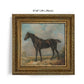 Framed Giclée Art Print "The Dark Racer Horse" 11” x 11” - MADE TO ORDER