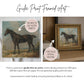 Framed Giclée Art Print "The Dark Racer Horse" 11” x 11” - MADE TO ORDER