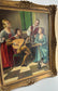 Vintage 1968 Renaissance-Style Musicians Oil Painting - 24.8" x 29"