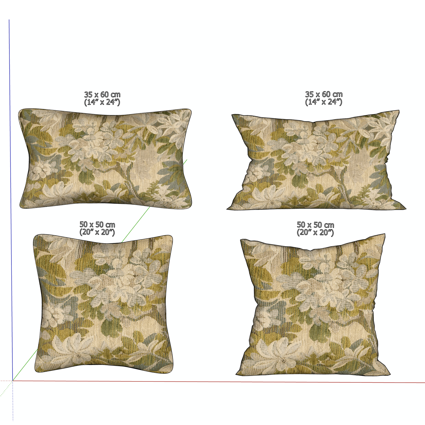 "OLIVE" MEADOW PILLOW - 3D SKETCHUP FILE (.skp)