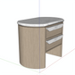 "ARLO" CURVED BEDSIDE TABLE - 3D SKETCHUP FILE (.skp)
