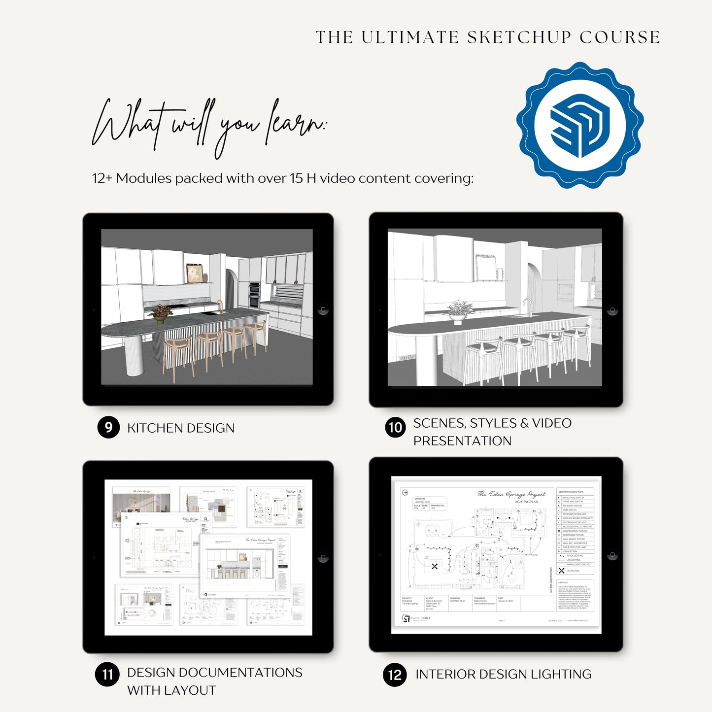 SketchUp & LayOut Course for Interior Designers