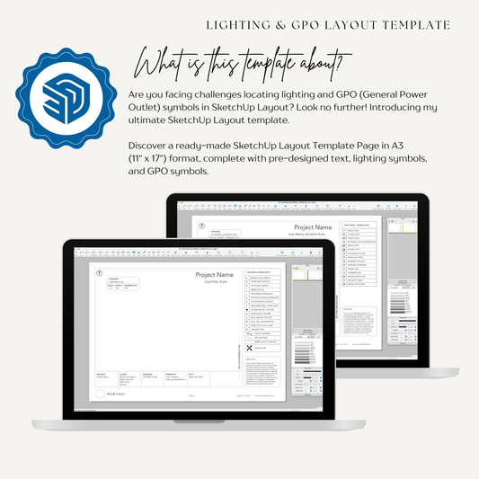 LIGHTING & GPO TEMPLATE 🌟 SketchUp LayOut Template