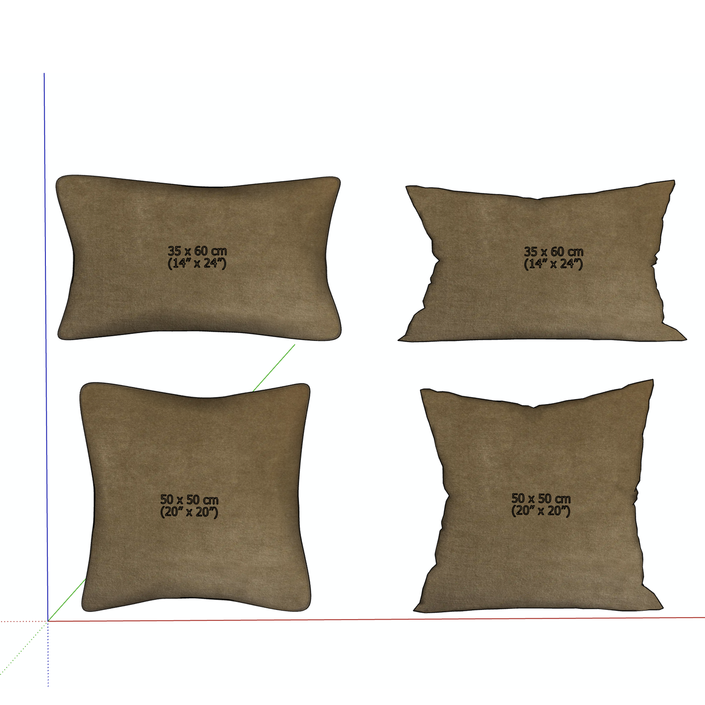 "TOVA" VELVET PILLOW - 3D SKETCHUP FILE (.skp)