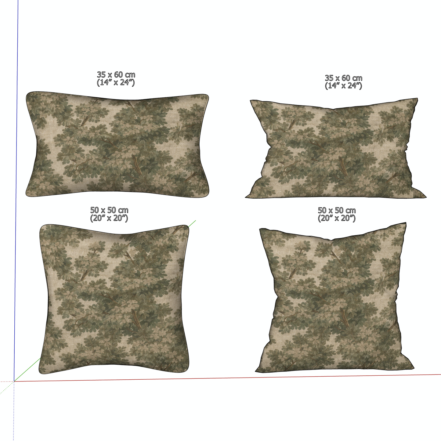 "VERDANT" JAQUARD PILLOW - 3D SKETCHUP FILE (.skp)