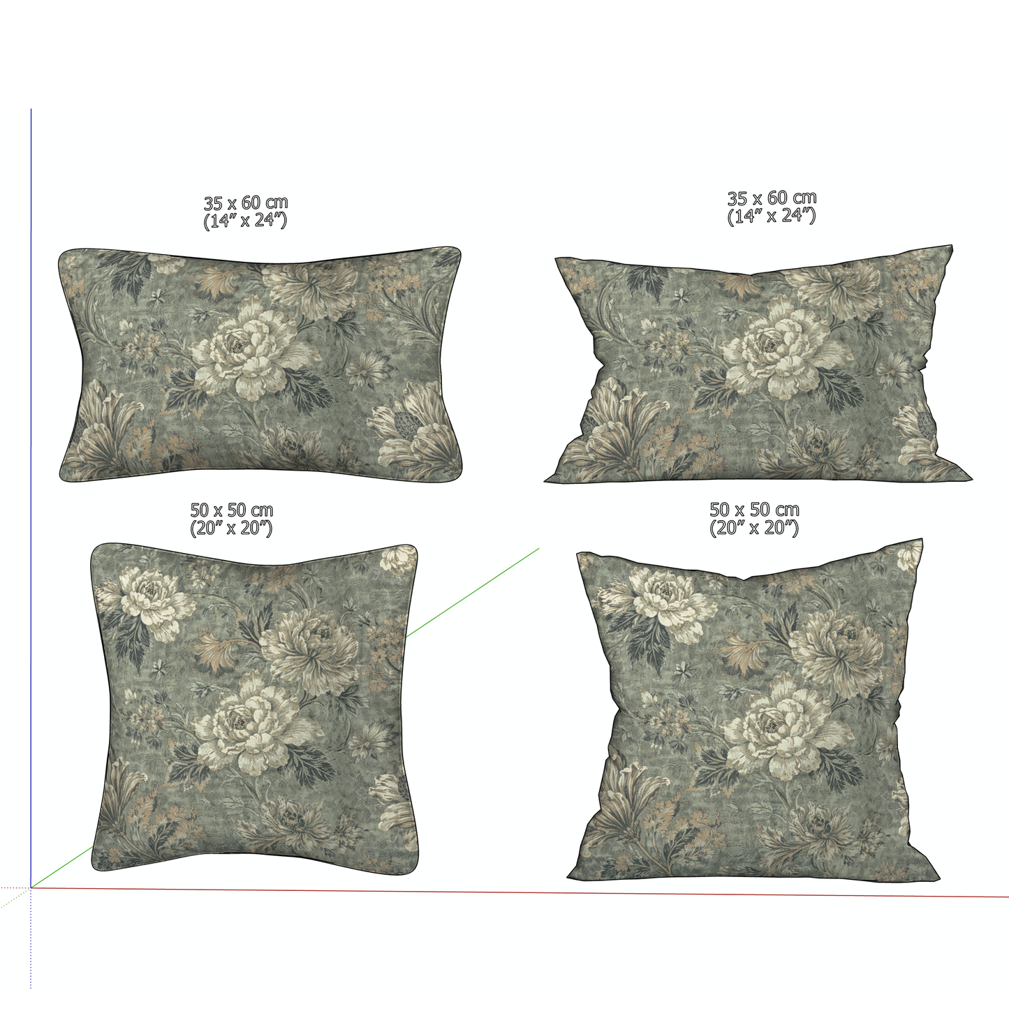 "WILLOW" JAQUARD PILLOW - 3D SKETCHUP FILE (.skp)