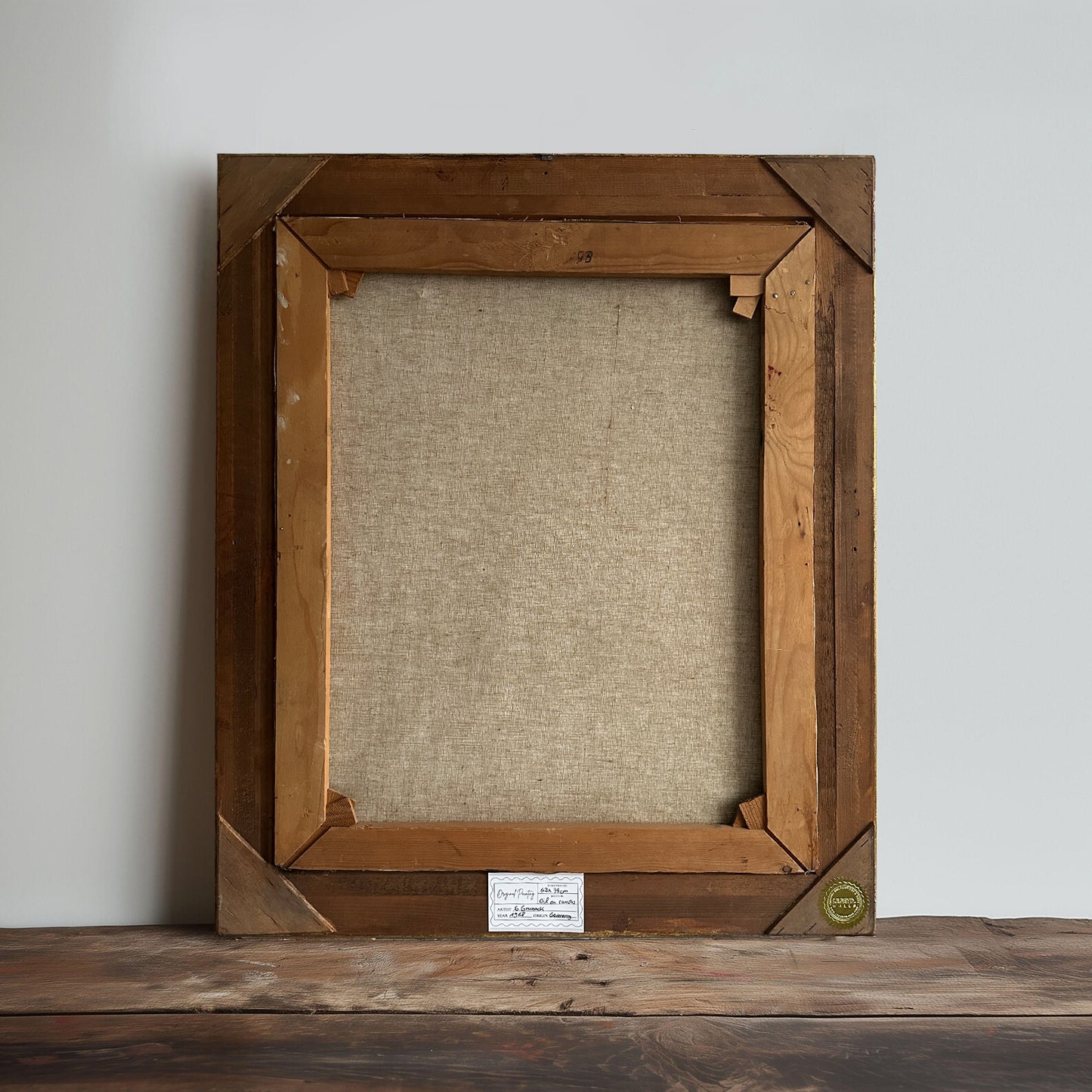 Vintage 1968 Renaissance-Style Musicians Oil Painting - 24.8" x 29"